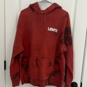 Levi's Distressed Red Hoodie for Men